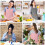 Kitchen Apron Unisex Adjustable with 2 Pockets 2 Pack 4