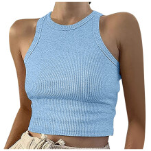 Women's sleeveless camisole top blue S