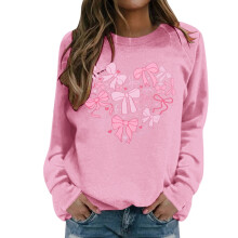 Valentinstag-Sweatshirt für Damen mit Herzmotiv, lang