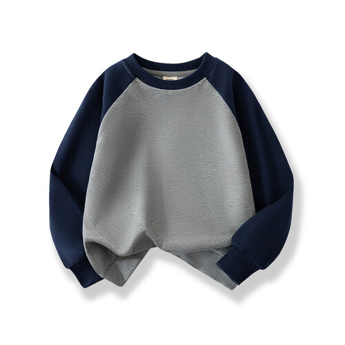 Color Block Pullover Sweatshirt for Toddlers Navy 12-13 1