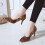 Dame pumps med leopardprint og spids snude i PU 3