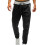 Men's elastic mid-rise polyester joggers with pockets 2