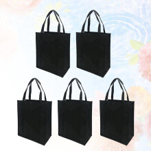 Reusable Grocery Tote Bags Non-Woven Foldable 5-Pack