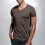 Herren-T-Shirt mit V-Ausschnitt, einfarbig, Kurzarm, lässig 2