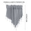 Beaded Sheer Triangle Valance Curtains Grey 51x24 Rod Pocket 4