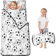 Gray soccer ball pattern toddler nap mat 1 pack