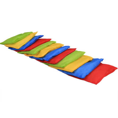 Nylon Bean Bags Assorted Colors 12 Pcs