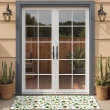 St. Patrick's Day door mat white pattern 16x47 inch
