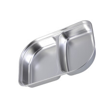 Large Multi Compartment 304 Stainless Steel Dinner Tray for Home and Outdoor Use, Easy to Use and Corrosions Resistant