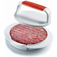 Prensa para hamburguesas antiadherente redonda, para hacer hamburguesas (1 unidad)