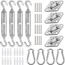 Kit de ferragens para vela de sombreamento para uso em jardins externos (6 polegadas)