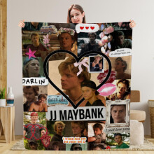 JJ Maybank flannel throw blanket 50" x 40"