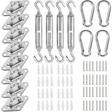Kit de fixation pour auvent, câble en acier inoxydable, 20 m