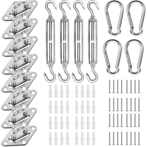Kit de fixation pour auvent, câble en acier inoxydable, 20 m