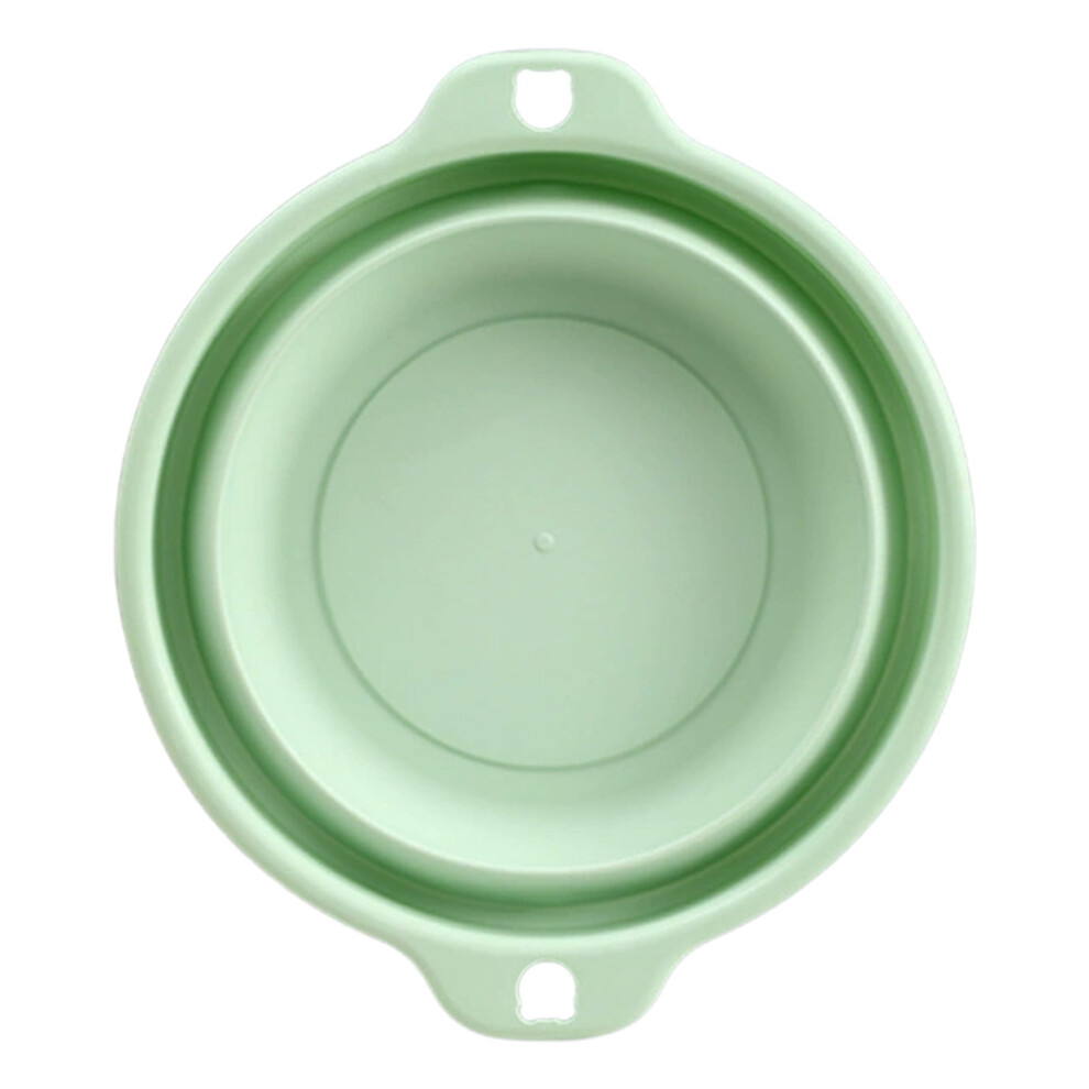 Foldable Wash Basin Portable Plastic Green M 908436475044