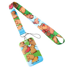 Lanyards with Keychain Beautiful Neck Strap Capybaras Badge Holder Lovely Card Holder for Nurses Students