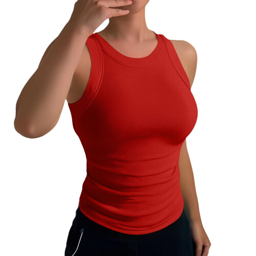 Women's Tank Top Red Backless Vest M