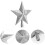 Lighted Christmas Tree Topper Star 20 cm Silver 2