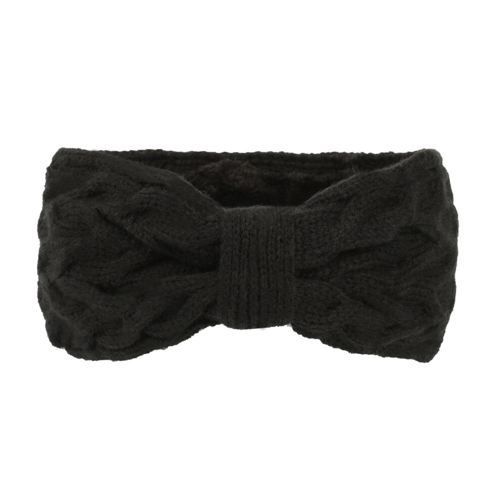 Women's Fleece-Lined Knit Headband with Bows
