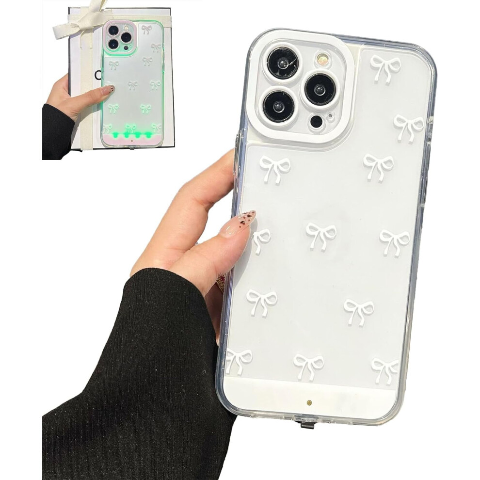 Led Bowknot Phone Case For Iphone 11Â17, Clear With 971050077284