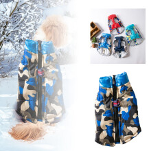 Pet Dog Clothes Autumn And Winter Clothes Thickened Warm Dog Clothes Can Be Towed Vest Pet Winter Zipper Jacket Pet
