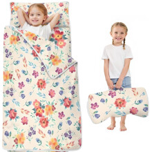 Floral Print Toddler Nap Mat with Carry Bag