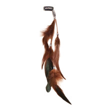 Black Feathered Tassel Hair Clip for Women