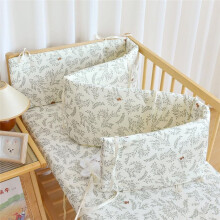 (150*28cm, D5) Kinderbedbeschermer en peuterbedbeschermerset, ademende mesh-bedbumper met verstelbare banden, universele