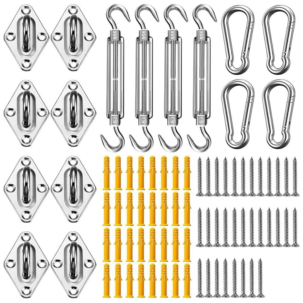 Sun Shade Sail Hardware Kit M6 Turnbuckles 80 Pcs 971050080260