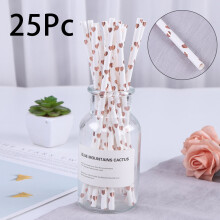 Colorful paper straws eco-friendly 200 pcs