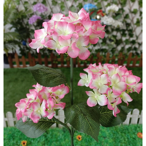Solar hydrangea LED garden stake light, waterproof, 1 piece