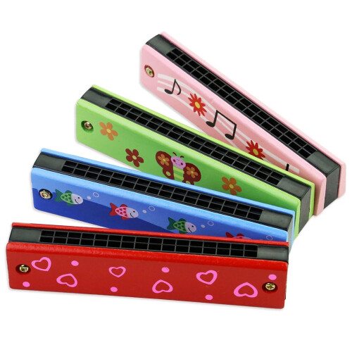 Harmonica for Kids Safe 8-Note Green Butterfly 2