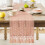 Boho table runner cotton linen 13x72 inches 6