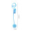Cat toy spring fuzzy ball rope blue 8