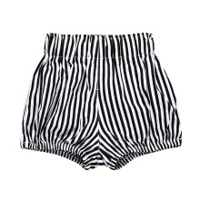 Kindershorts met strepen en lantaarnmotief, elastische tailleband, zwart, 2-3 jaar