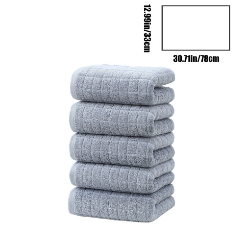 Serviettes à mains en coton beige, épaisses et douces, lot de 5 1