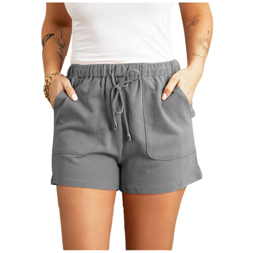 Women's Hot Pants Shorts with Pockets Solid Color Plus Size 1