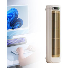 (Beige) Ventilador de refrigeración nuevo 2026 con 3 velocidades y pantalla táctil LED, aire acondicionado con carga USB lmwing para do