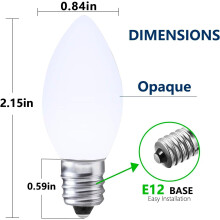 Guirlande lumineuse de Noël LED blanc froid JINYUN-C7, lot de 25, culot E12, IP65