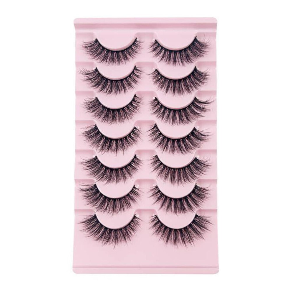 Fluffy False Eyelashes Wispy 3D Volume 7 Pairs