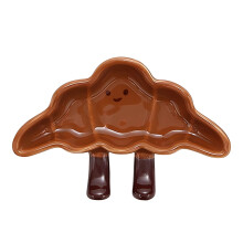 Ceramiczny talerz deserowy w kształcie rogalika z kreskówek 4,9 x 3,1 x 0,8 cala