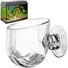(And: Oval) Plantenpot voor aquaria, acryl waterplanten potten met zuignap - visdecoratie voor het kweken van hydrocultuur