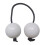African shaker rattle white egg-shaped percussion 2