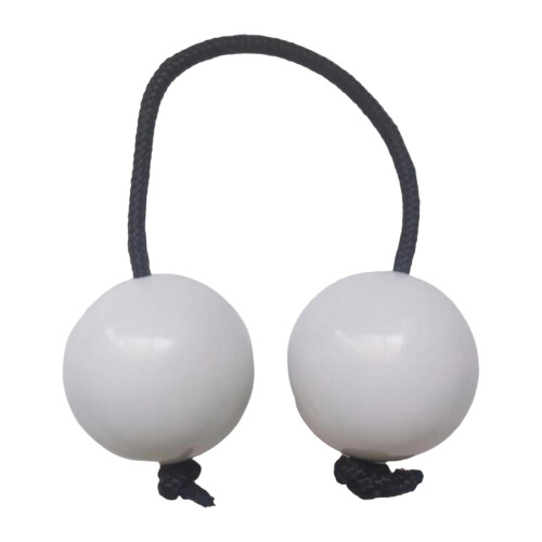 African shaker rattle white egg-shaped percussion 1