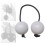 African shaker rattle white egg-shaped percussion 5