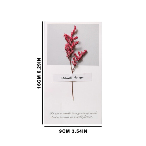 Carte de Saint-Valentin en fleurs séchées pour couples, épouses, époux 2