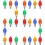 Ampoules de Noël LED C7 multicolores, lot de 25, culot E12 2