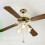 Metal Ceiling Fan Pull Chain Golden 2 pcs 14.2 x 1.4 in 7