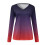 Top a tunica ampio da donna con scollo a V e maniche lunghe, colore viola. 4