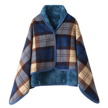 Poncho tipo chal de forro polar, 150x70cm